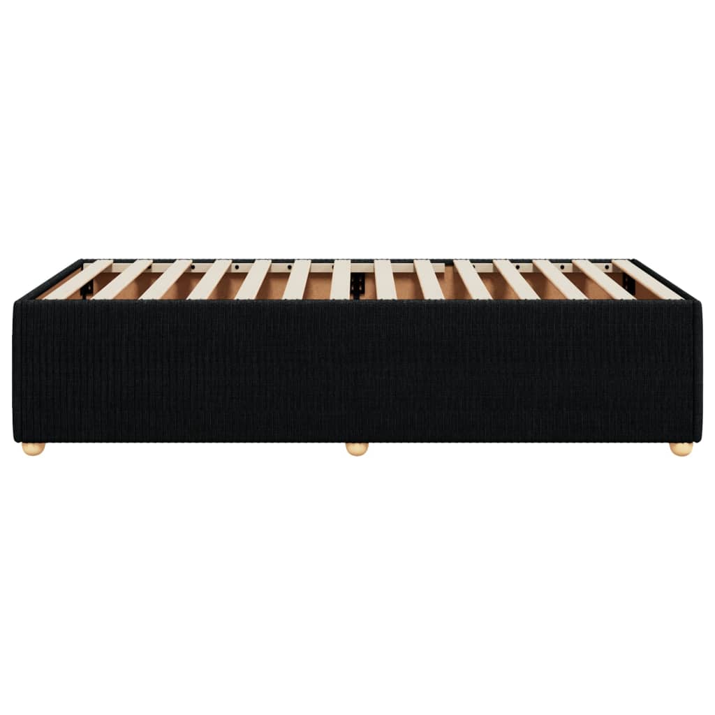 Cadre de lit sans matelas noir 80x200 cm tissu