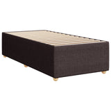 Cadre de lit sans matelas marron foncé 80x200 cm tissu