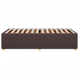 Cadre de lit sans matelas marron foncé 80x200 cm tissu