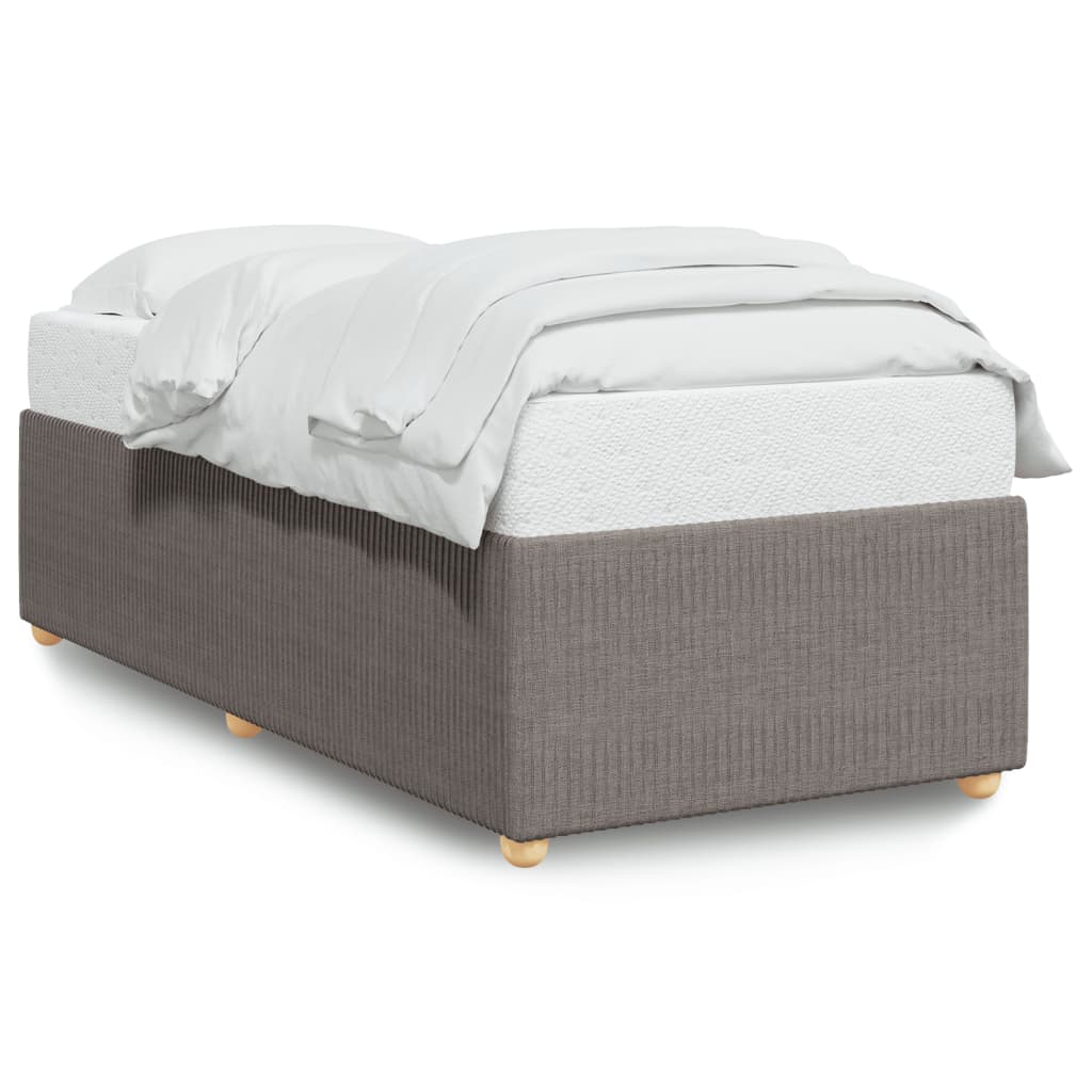 Cadre de lit sans matelas taupe 80x200 cm tissu