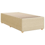 Cadre de lit sans matelas crème 80x200 cm tissu