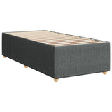 Cadre de lit sans matelas gris foncé 90x190 cm tissu