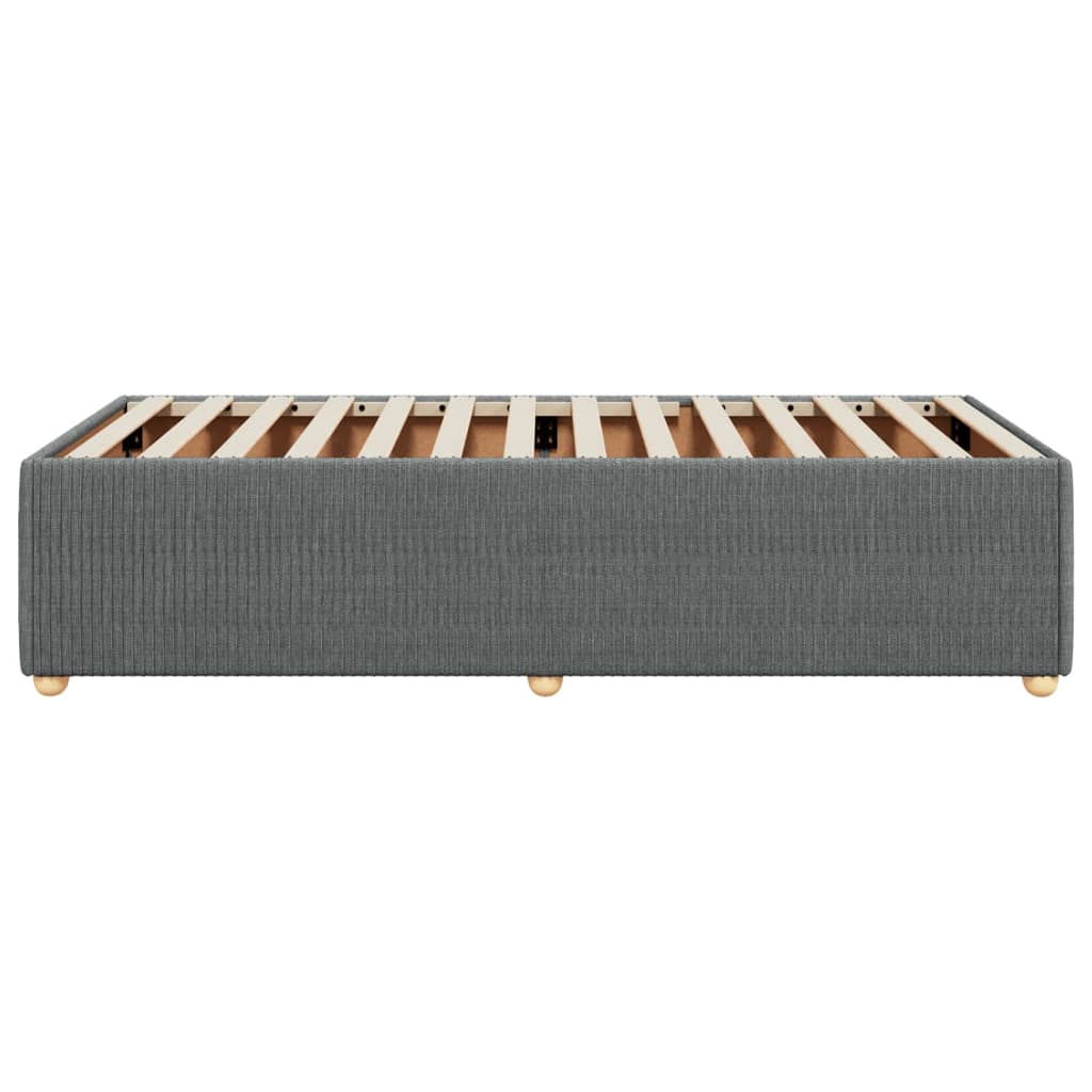 Cadre de lit sans matelas gris foncé 90x190 cm tissu