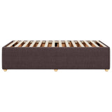 Cadre de lit sans matelas marron foncé 90x190 cm tissu