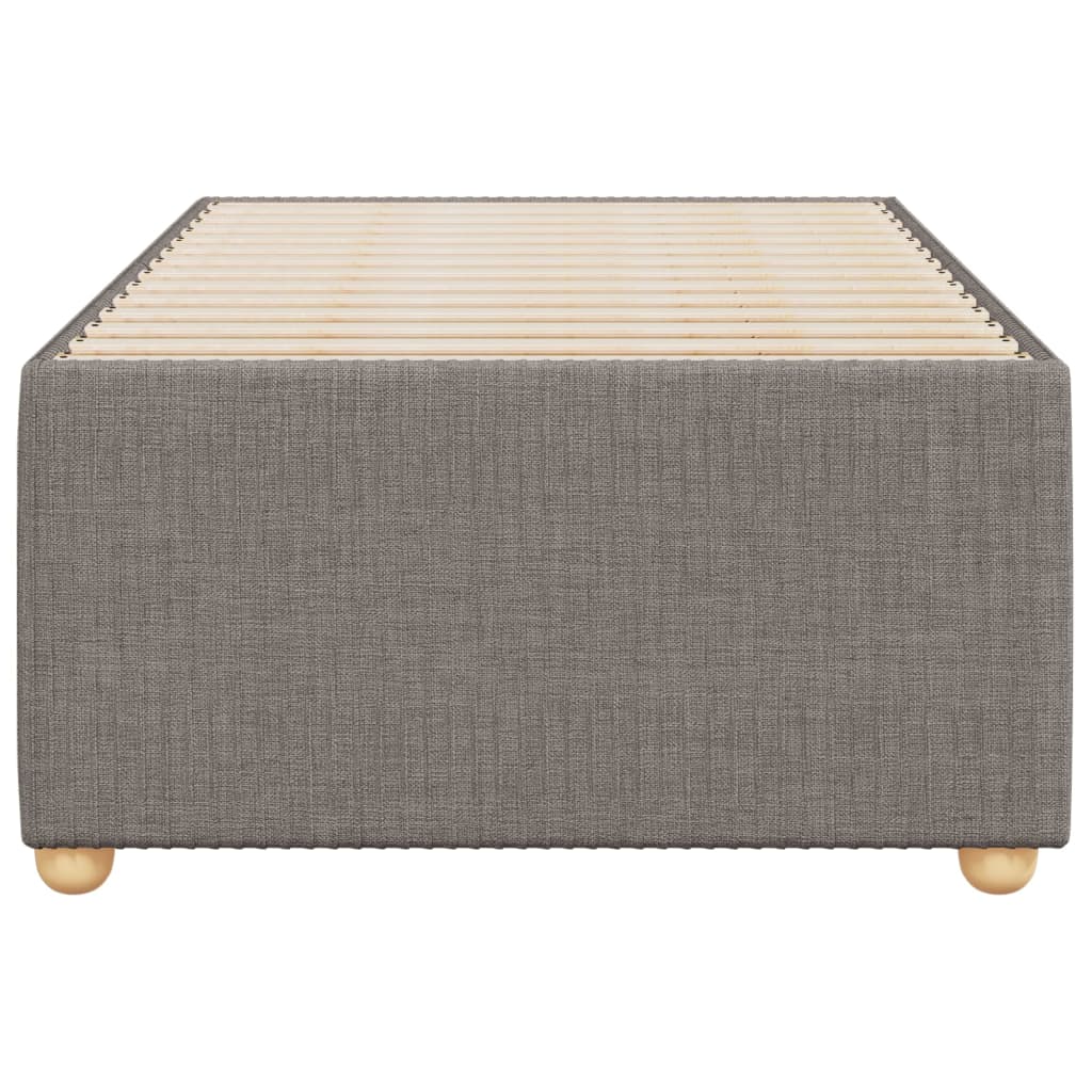 Cadre de lit sans matelas taupe 90x190 cm tissu