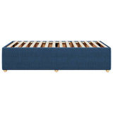 Cadre de lit sans matelas bleu 90x190 cm tissu