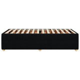 Cadre de lit sans matelas noir 90x200 cm tissu