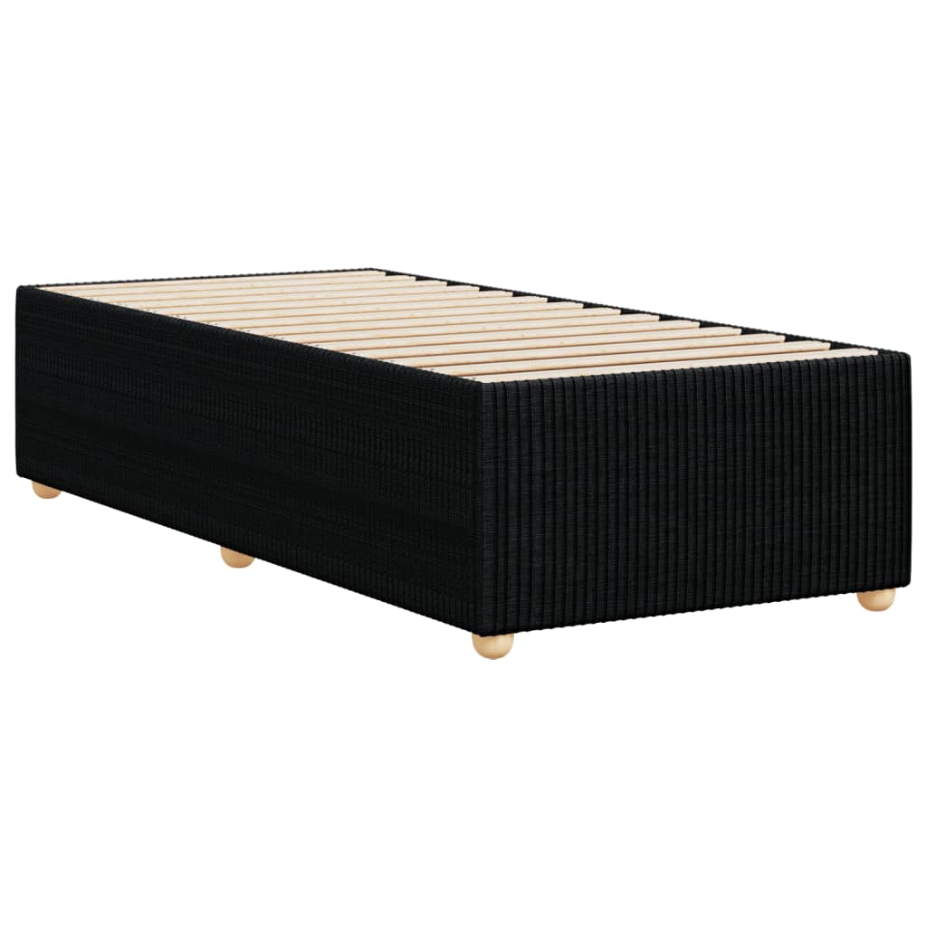 Cadre de lit sans matelas noir 90x200 cm tissu