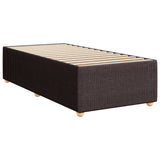 Cadre de lit sans matelas marron foncé 90x200 cm tissu