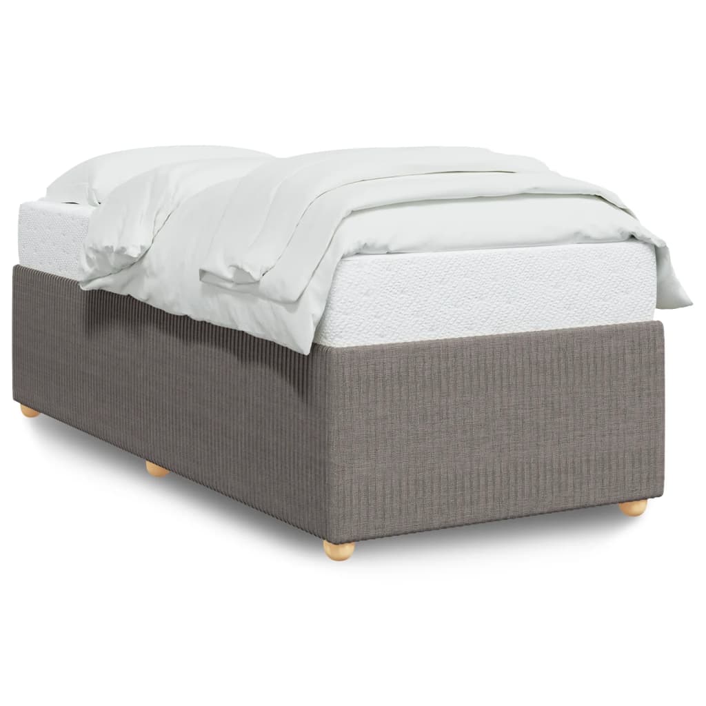 Cadre de lit sans matelas taupe 90x200 cm tissu