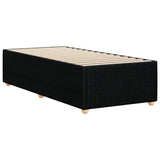 Cadre de lit sans matelas noir 100x200 cm tissu