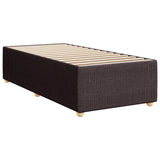 Cadre de lit sans matelas marron foncé 100x200 cm tissu