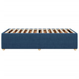 Cadre de lit sans matelas bleu 100x200 cm tissu