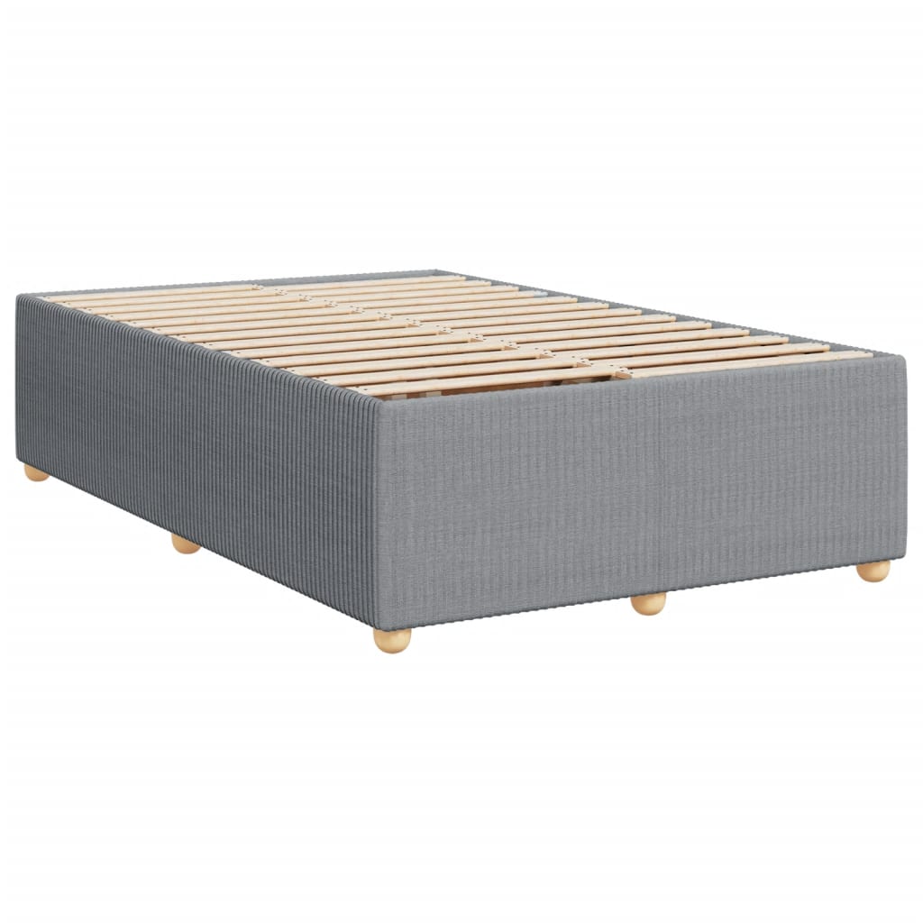 Cadre de lit sans matelas gris clair 120x190 cm tissu