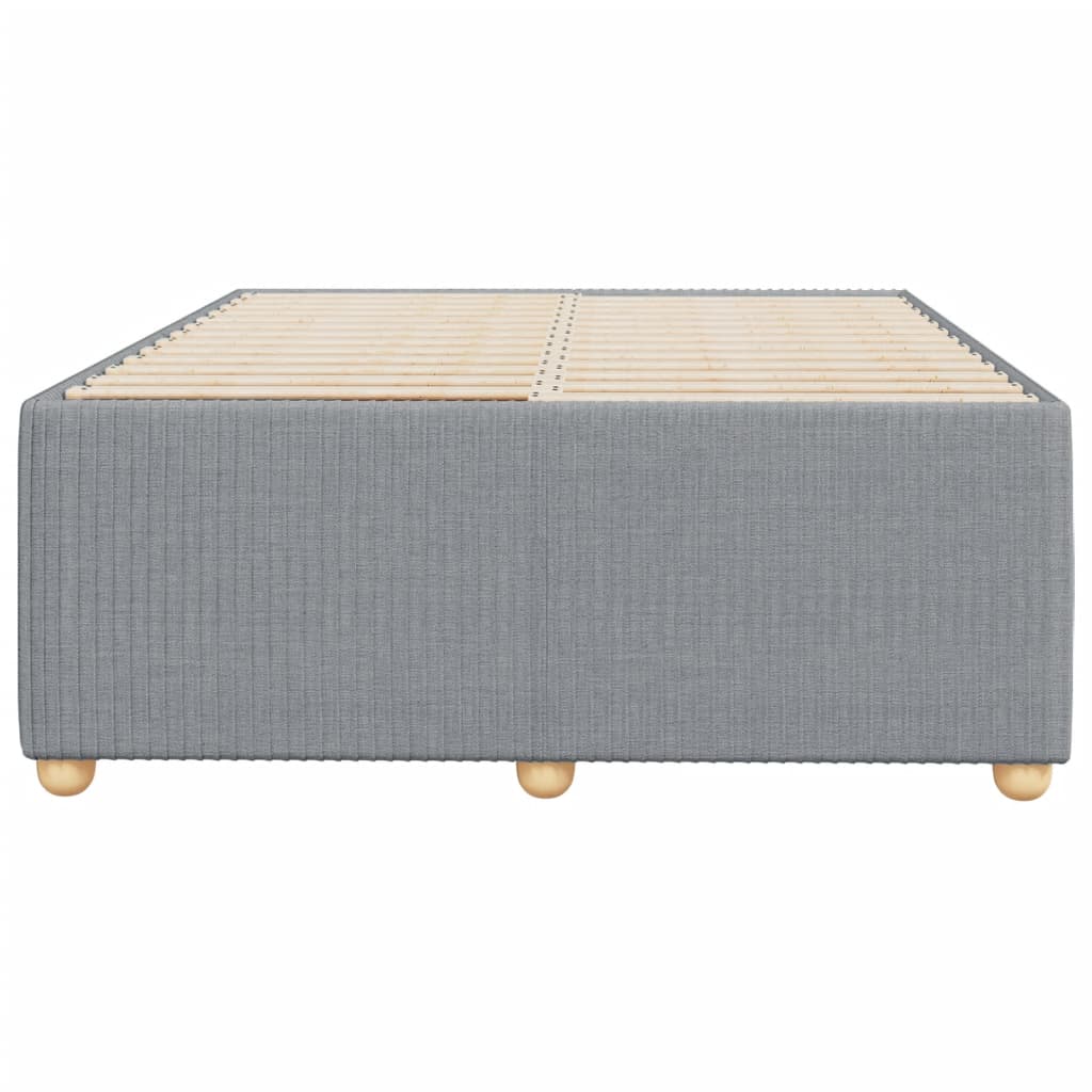 Cadre de lit sans matelas gris clair 120x190 cm tissu