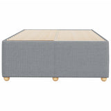 Cadre de lit sans matelas gris clair 120x190 cm tissu