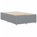 Cadre de lit sans matelas gris clair 120x190 cm tissu