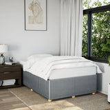 Cadre de lit sans matelas gris clair 120x190 cm tissu