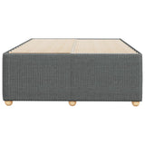 Cadre de lit sans matelas gris foncé 120x190 cm tissu