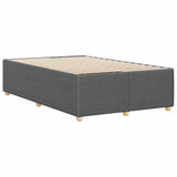 Cadre de lit sans matelas gris foncé 120x190 cm tissu