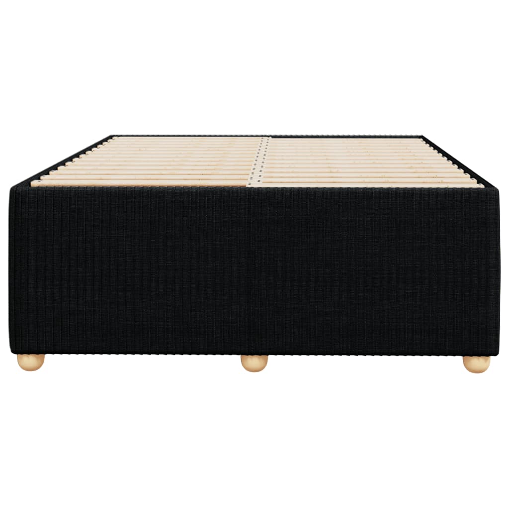 Cadre de lit sans matelas noir 120x190 cm tissu