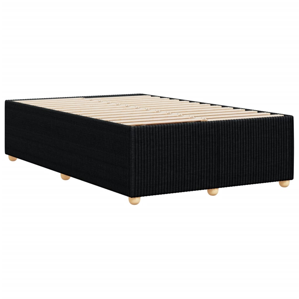 Cadre de lit sans matelas noir 120x190 cm tissu