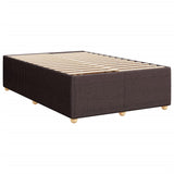 Cadre de lit sans matelas marron foncé 120x190 cm tissu