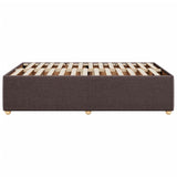 Cadre de lit sans matelas marron foncé 120x190 cm tissu