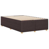 Cadre de lit sans matelas marron foncé 120x190 cm tissu