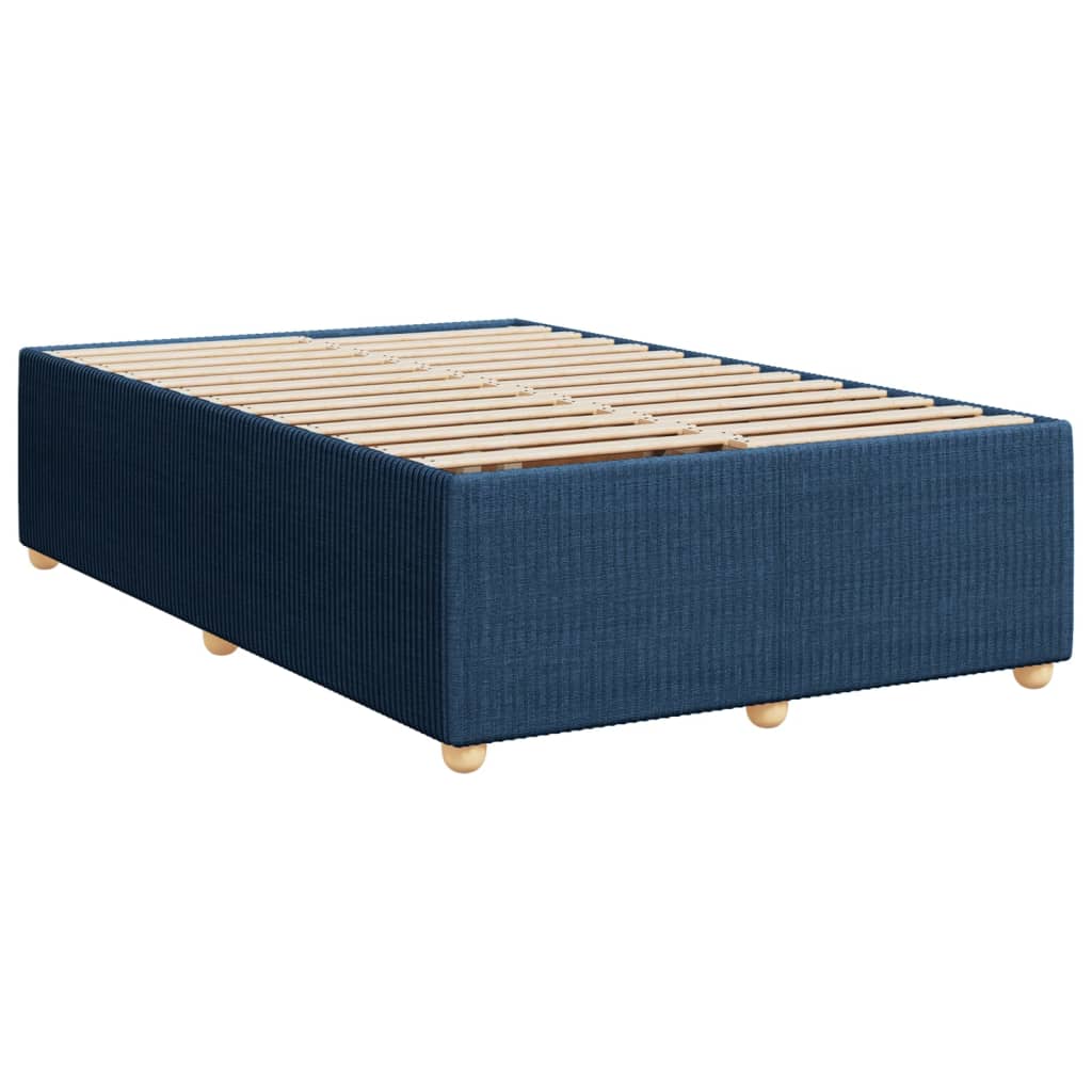 Cadre de lit sans matelas bleu 120x190 cm tissu