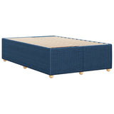 Cadre de lit sans matelas bleu 120x190 cm tissu