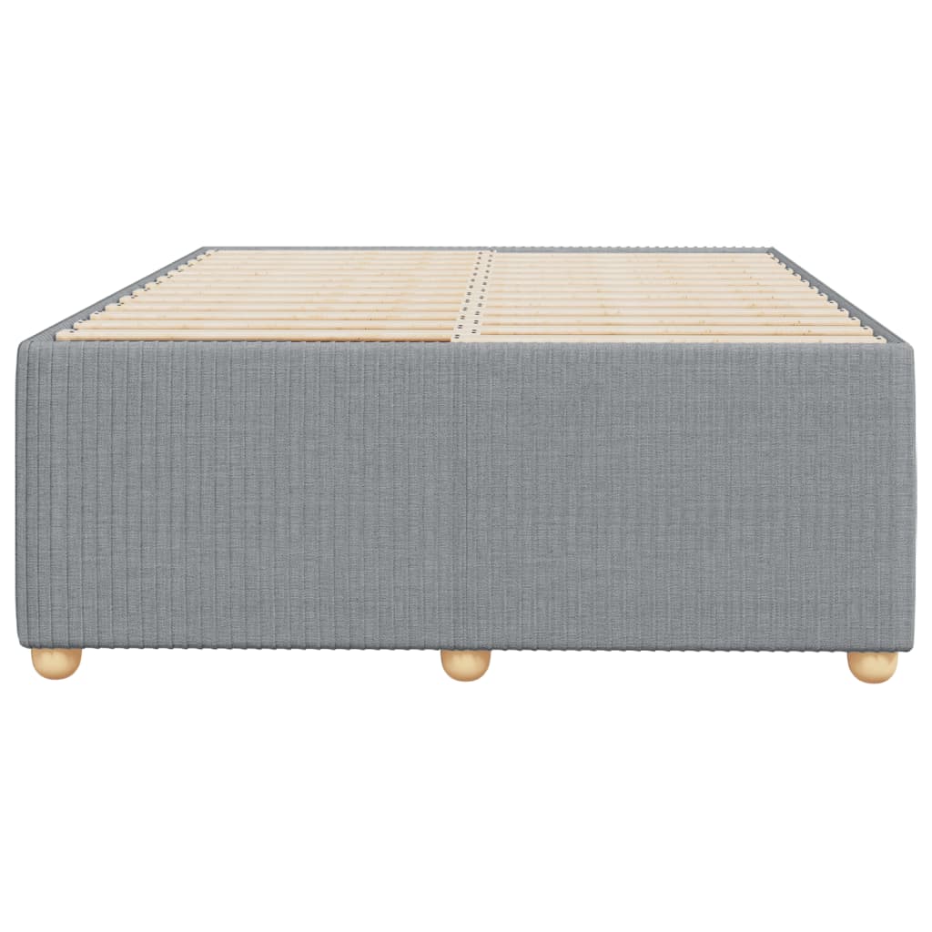 Cadre de lit sans matelas gris clair 120x200 cm tissu