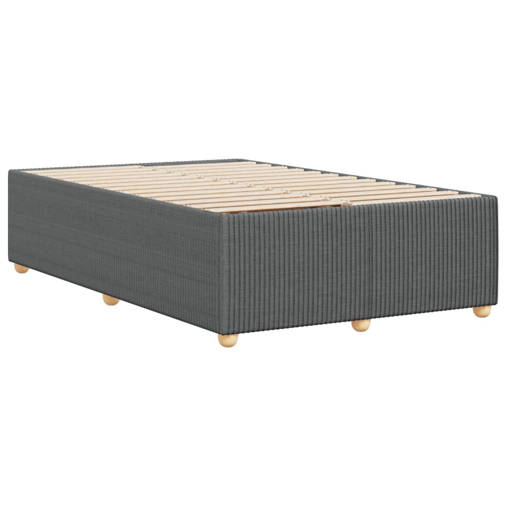 Cadre de lit sans matelas gris foncé 120x200 cm tissu