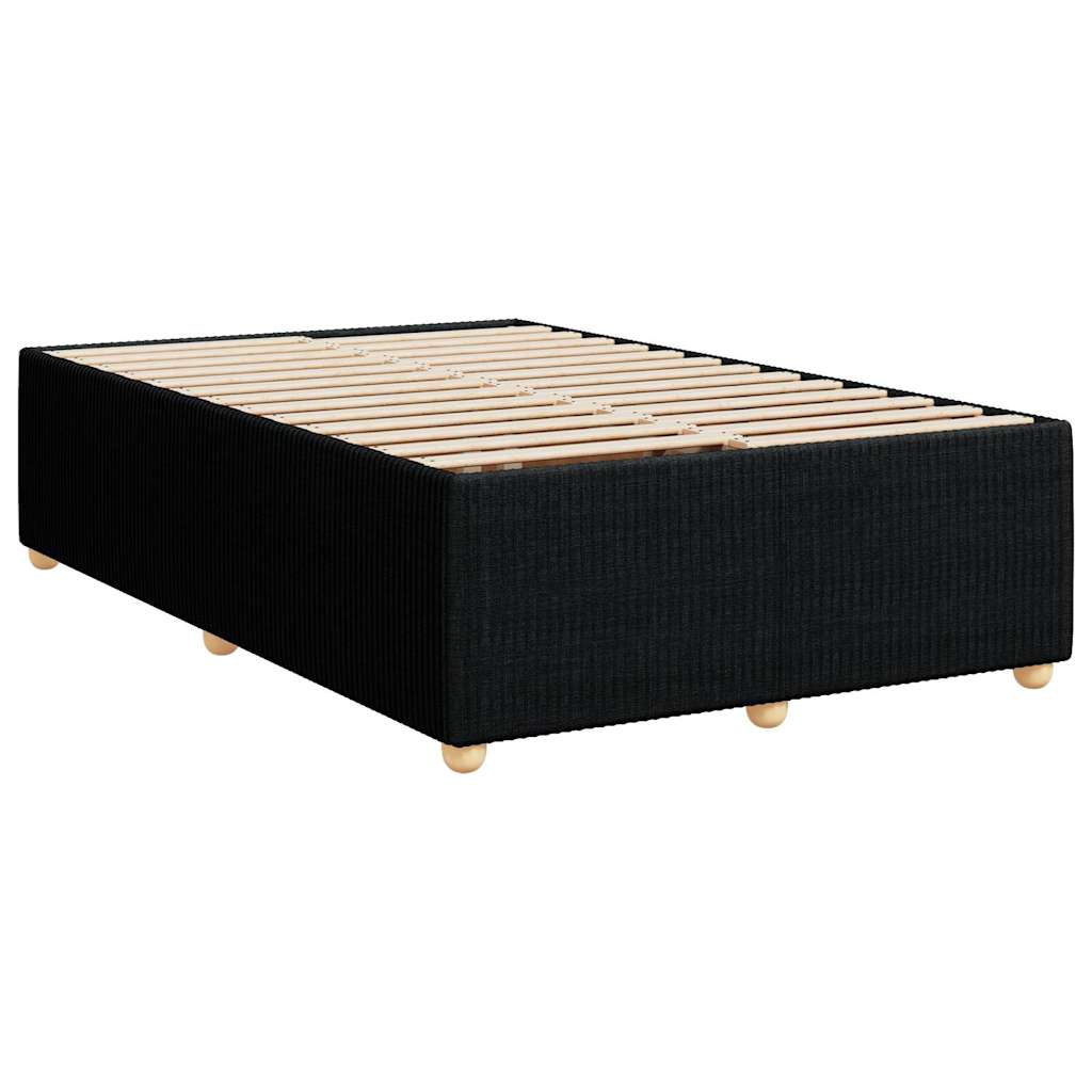 Cadre de lit sans matelas noir 120x200 cm tissu