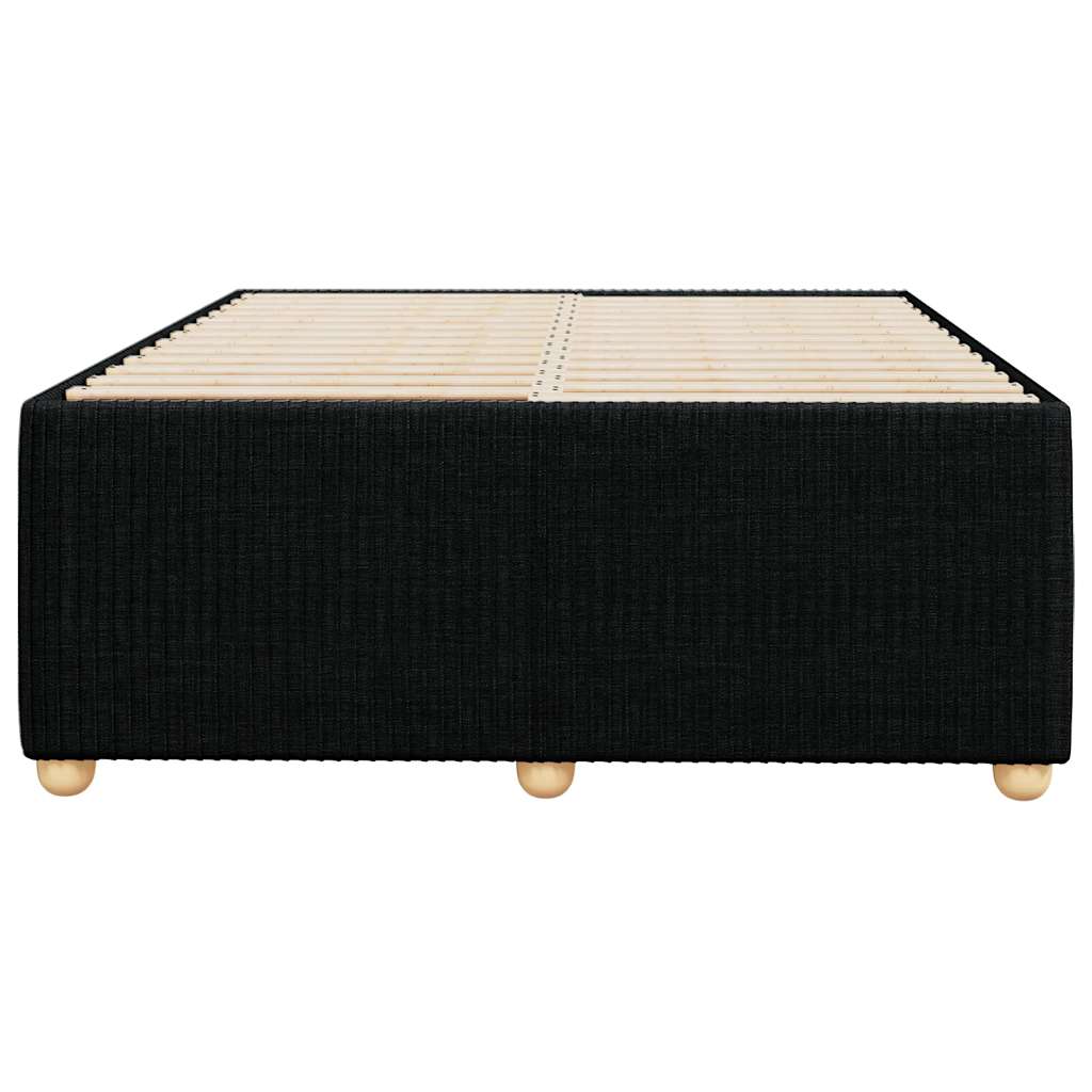 Cadre de lit sans matelas noir 120x200 cm tissu