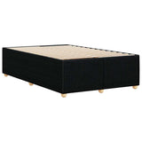 Cadre de lit sans matelas noir 120x200 cm tissu