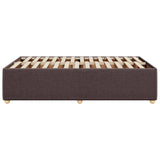 Bed frame without mattress dark brown 120x200 cm fabric