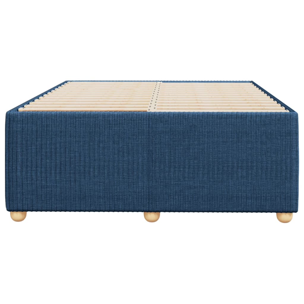 Cadre de lit sans matelas bleu 120x200 cm tissu