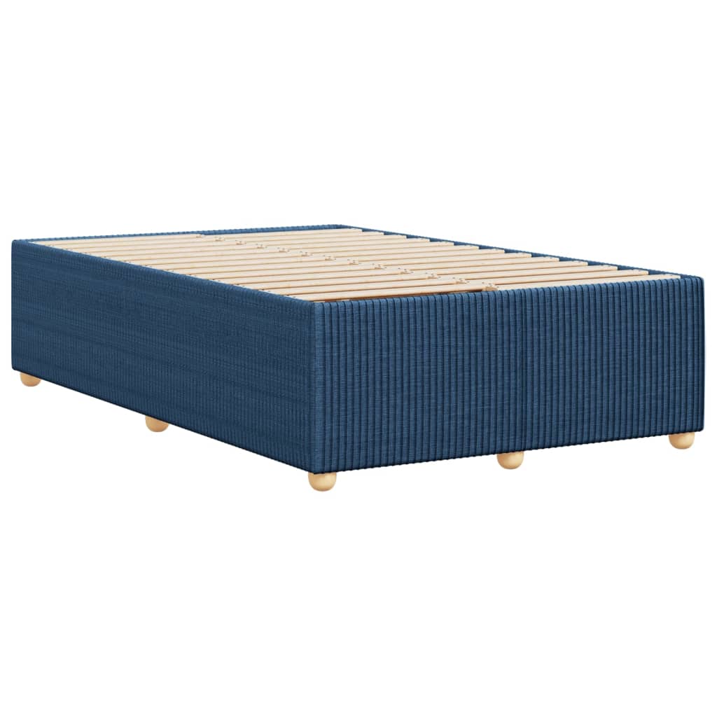 Cadre de lit sans matelas bleu 120x200 cm tissu