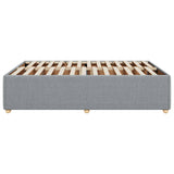 Cadre de lit sans matelas gris clair 140x190 cm tissu