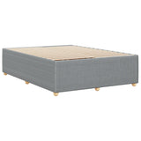 Cadre de lit sans matelas gris clair 140x190 cm tissu