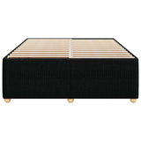 Cadre de lit sans matelas noir 140x190 cm tissu