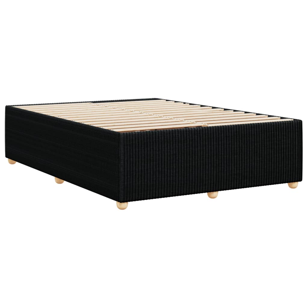 Cadre de lit sans matelas noir 140x190 cm tissu