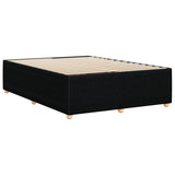 Cadre de lit sans matelas noir 140x190 cm tissu