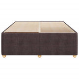 Cadre de lit sans matelas marron foncé 140x190 cm tissu