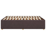 Cadre de lit sans matelas marron foncé 140x190 cm tissu