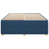 Cadre de lit sans matelas bleu 140x190 cm tissu