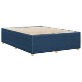 Cadre de lit sans matelas bleu 140x190 cm tissu