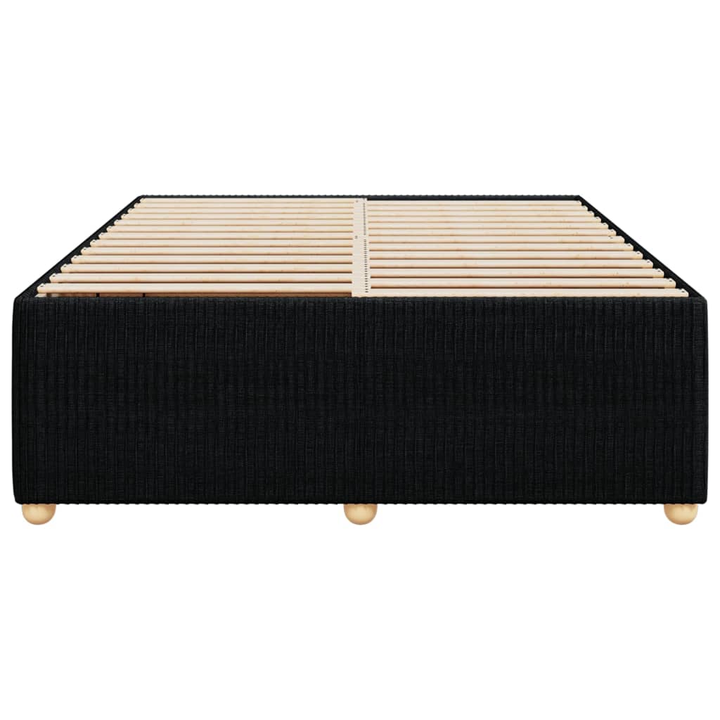 Cadre de lit sans matelas noir 140x200 cm tissu