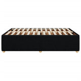 Cadre de lit sans matelas noir 140x200 cm tissu